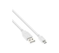 Câble Micro USB 2.0 USB Type A mâle à Micro B mâle blanc 2 m