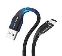 Câble Micro Usb 2 M ¿ Chargeur De Tablette Kindle Fire - En Nylon Tressé - Pour Tablette Samsung Galaxy S6 S7 S5 J7 J5 Tablette Ps4 Xbox - Noir[X4016]