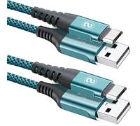 Câble Micro USB [2m/Lot de 2] 3A Duradero Cable USB Micro USB Nylon Trenzado Carga Rápida y Sincronizació Compatible con Android,Samsung Galaxy S7/6 Edge J7/5/3,Wiko,Huawei,Sony,LG,Kindle