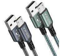 Câble Micro Usb [2m/Lot De 2] Chargeur Micro Usb, Nylon Tressé 3a Chargeur Rapide Micro Usb Compatible Pour Android, Samsung S7 S6 Edge J3 J5 J7,Redmi Note 5 6 Pro, Wiko, Huawei, K[Cab9160066]