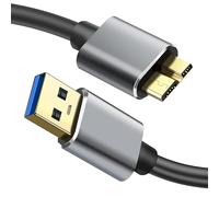 Câble micro USB 3.0, câble USB 3.0 A vers micro B super rapide pour Toshiba Canvio, disque dur externe WD, Samsung Galaxy S5, Note 3 et autres appareils à port Micro-B (3.3)