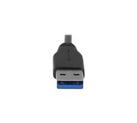 Câble Micro USB 3.0 slim - Cordon USB-A vers Micro-B à angle droit de 1 m - USB 3.1 Gen 1 (5 Gb/s) - M/M - Câble USB - Micro-USB de type B (M) pour