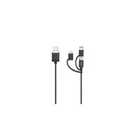 Cable micro-USB, 3 en 1, avec adaptateur USB-C et Lightning, USB 2 .0, 0,75 m,