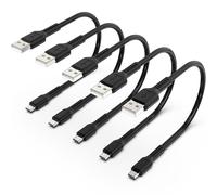 Cable Micro USB 30cm [Lot de 5], Lot Petit Câble Micro USB 2.0 Charge Rapide et Synchronisation Compatible pour Samsung Galaxy S6/ S7/ J3/ J5/ J7, Huawei, Xiaomi Redmi, Kindle, PS4, Sony, Wiko