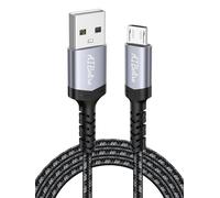 Câble Micro USB 3M Chargeur Micro USB Nylon Tressé Charge Rapide et Synchro | Compatible pour Android, Samsung Galaxy S7 S6 Edge J3 J5 J7, Redmi Note 5, PS4, Wiko, Huawei, Sony, HTC, LG, Kindle, Nokia