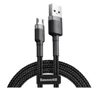 Baseus Câble Cafule CAMKLF-HG1 USB 2.0 USB A - Micro-B M/M 3 m 2A Noir/Gris