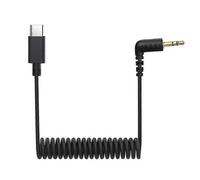 Câble micro USB-C vers 3,5 mm pour RODE Wireless Go II, adaptateur DAC AUX mâle TRS coudé spiralé