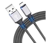 Câble micro USB,câble de charge en nylon micro USB de 3m,câble de charge rapide pour téléphones Android,câble USB compatible avec Samsung Galaxy S7/S6/S4/J7/J5/Note 5,Nokia,Kindle,tablettes,casques