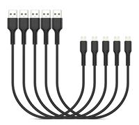 Câble Micro Usb Court 0.3M, Lot De 5 Sync Et Charge 30Cm Chargeur Rapide Android Câble Compatible Avec Samsung Galaxy S7 S6 S5, Nexus, Lg, Ps4, Htc, Motorola, Sony, Nexus, Nokia (Noir)