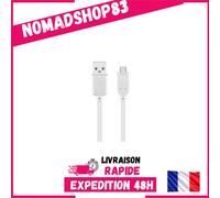 Câble Micro USB goobay 5 m USB 2.0 charge et données blanc