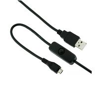 Câble Micro USB Noir D’extension en Plastique 100cm | Alimentation Jusqu’à 2 A, Isolation de Sécurité, Limite L’usure du Connecteur, Usage pour Carte de Développement Électronique