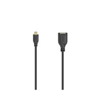Câble micro-USB OTG Flexi-Slim, USB 2.0, 480 Mbit/s, 0,15 m