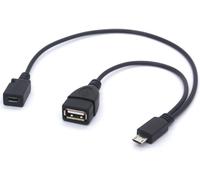 Câble Micro Usb Otg Mâle Vers Usb Femelle + Micro Usb Femelle En Y Pour Samsung S7 Edge S4, Lg G4, Dji Spark Mavic, Smartphone, Tablettes[Z106]