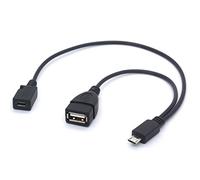 Câble Micro USB OTG mâle vers USB femelle + Micro USB femelle en Y pour Samsung S7 Edge S4, LG G4, Dji Spark Mavic, Smartphone, Tablettes