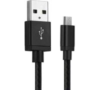 Câble Micro Usb Usb A Data Et Charge 2A Pour Casque Logitech G533 G633 G933 G935 H800 2.0-1M Nylon Noir Headset[CAB9166944]