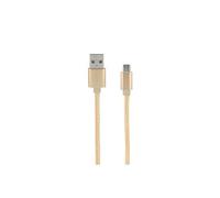 Câble USB-A/Micro USB nylon data et charge or 1 m