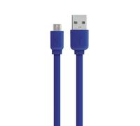Câble micro USB /USB-A plat 1 m - bleu