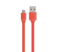 Câble micro USB /USB-A plat 1 m - rouge corail
