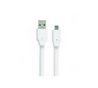 Câble micro USB /USB-A plat 3 m - blanc