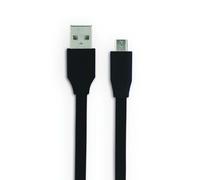 Câble micro USB /USB-A plat 3 m - noir