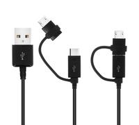 Câble micro-USB / USB type-C vers USB 2 en 1 1.5m Original Samsung - Noir