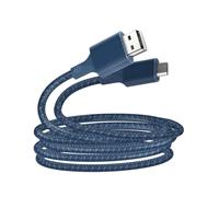 Câble Micro-USB vers USB-A 2.1A Fast Charge en Coton Tressé 2m marine