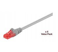 Câble MicroConnect U/UTP CAT6 15 m gris, lot de 5