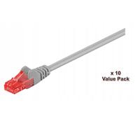Câble MicroConnect U/UTP CAT6 1M gris, lot de 10