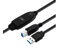 Câble MicroConnect USB 3.2 Gen 1 AB 10 m MM actif, noir, USB3.0AB10B
