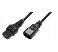 Câble MicroConnect verrouillable C13 IEC vers C14 mâle 3 x 1,00 mm 1,5 m