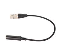 Câble microphone équilibré XLR femelle vers 1/4 pouce TS, 6,5 mm, 11,8 pouces