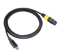 Câble microphone USB-C vers XLR femelle TY07F de 3 m, compatible Mac/Windows/Vista, multicolore