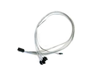 Câble Microsemi Adaptec I-HDMSAS-4SATA-SB.8M 0,8m, SFF-8643 vers SFF-8448, 6 Gbit/s, Gris, pour Adaptec Series 7/7Q/7H/7He