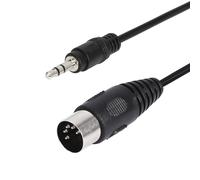 Câble MIDI 5 broches DIN, 1,6 pi 3,5 mm (1/8 po) TRS stéréo mâle vers 5 broches Din mâle adaptateur audio professionnel Premium pour Bang & Olufsen, Naim, Quad.Stereo Systems