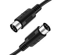 Câble MIDI 5Broches DIN Mâle à Mâle Pour Contrôleur MIDI,Câble MIDI Compatible avec le Clavier Synthétiseur Séquenceur Piano Processeur Batterie Électronique Échantillonneur Pédale Multi-effets 5M