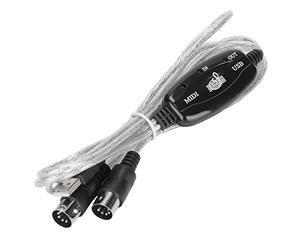 Câble Midi Vers USB, Câble D'entrée et de Sortie Midi, Entrée et Sortie 16 Canaux, Indicateur LED D'interface PC, Câble de 2,2 M de Long Adapté pour Connecter Un Piano, Un Clavier, Un Ordinateur