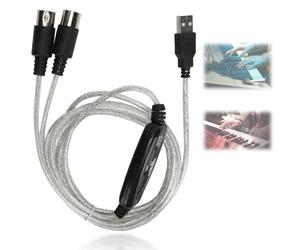 Cable Midi vers USB cable midi usb indicateur LED en PVC Cable Midi pour connecter des instruments de musique ¨¦lectroniques pour connecter des Cables MIDI