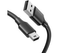 Cable mini B Silicone 1m, USB 2.0 Type A vers Mini B Compatible avec Appareil Photo GPS Garmin Disque Dur Manette PS3 Calculatrice GoPro Hero 4 MP3