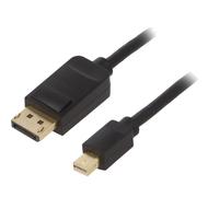 Cable mini DisplayPort 1.2 male 1.5m noir