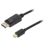 Cable mini DisplayPort 1.2 male 1.8m noir