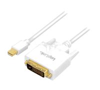 Cable mini DisplayPort 1.2 vers DVI 4K UHD 1.8m - Blanc