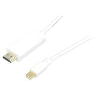 Cable mini DisplayPort 1.2 vers HDMI 3D 4K 5m - Blanc