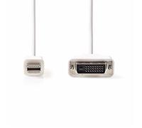 - Câble adaptateur - Mini DisplayPort (M) pour DVI-D (M) - 2 m - vis moletées - blanc