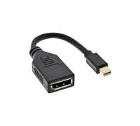 Câble Mini DisplayPort mâle à femelle DisplayPort, 4K2K, noir, 0,15 m