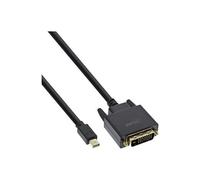 Câble Mini DisplayPort mâle vers DVI-D 24 + 1 mâle, noir / or, 2 m