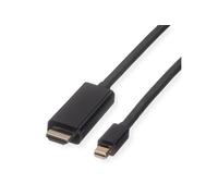 ROLINE Câble Mini DisplayPort, Mini DP - UHDTV, M/M, noir, 2 m Noir G
