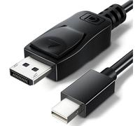 Câble Mini DisplayPort vers DisplayPort, 4K 60Hz Actif Cable Thunderbolt 2 à DP Adaptateur, Câble Mini DP to DisplayPort UHD Mini Display Port a DP Compatible avec MacBook Air/Pro, Surface Pro, 1M