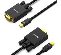 Câble Mini Displayport Vers Vga, 2 Paquet Câble Mini Displayport Vers Vga 1,8 M (Compatible Thunderbolt 2) Avec Macbook Air/Pro, Surface Pro/Dock, Moniteur, Projecteur[CAB4192774]