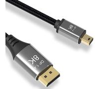 Câble Mini Dp Vers Displayport 8K 8K (76804320) @ 60 Hz 4K @ 144 Hz Displayport 1.4 Transmission Bidirectionnelle Displayport Vers Mini Displayport 8K Câble De 1 M[CAB131415]