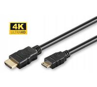 MicroConnect - Câble HDMI avec Ethernet - 19 pin mini HDMI Type C mâle pour HDMI mâle - 1 m - noir